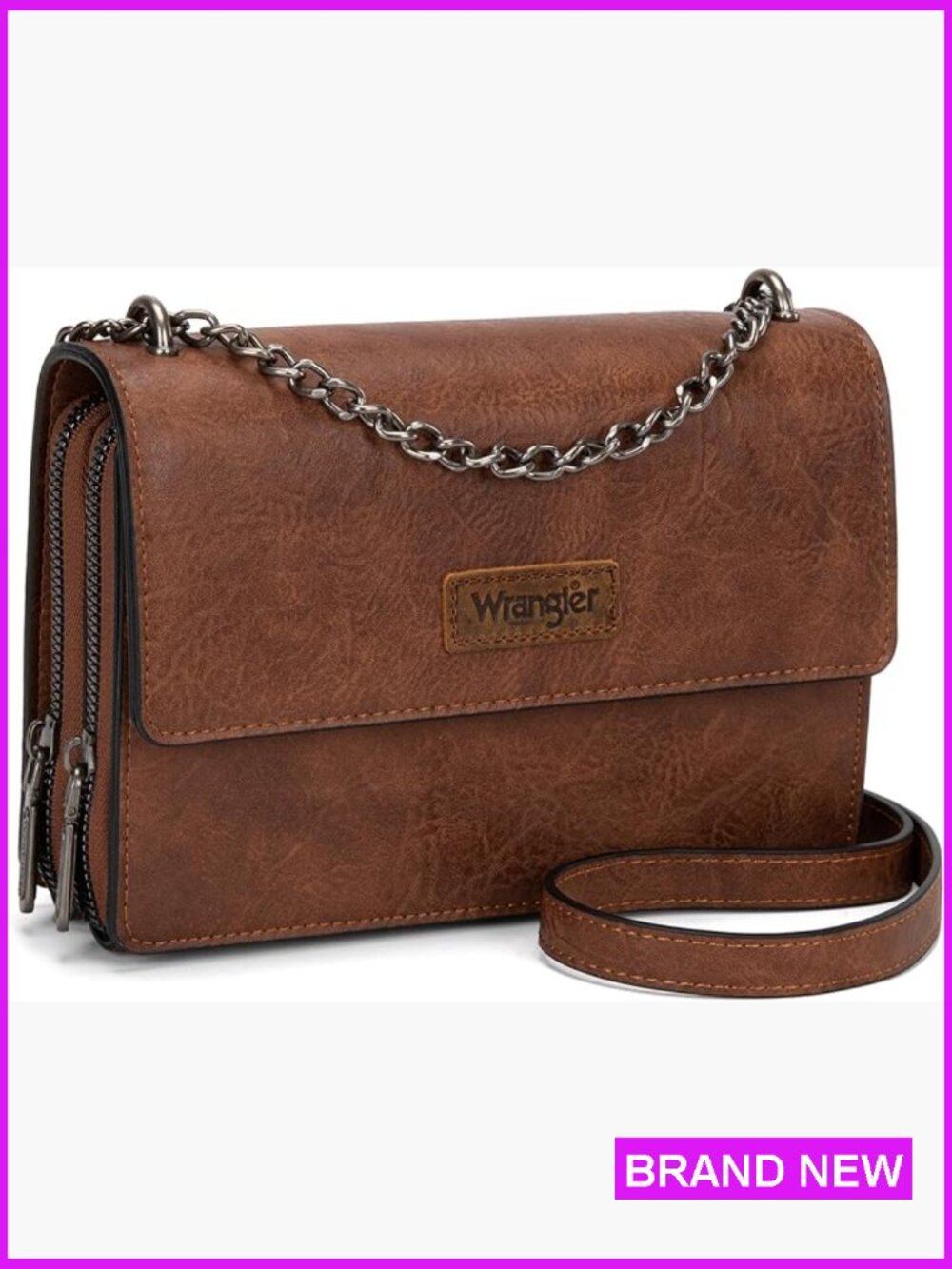 Vintage Flap Crossbody Purse with Chain Strap Shoulder Bag